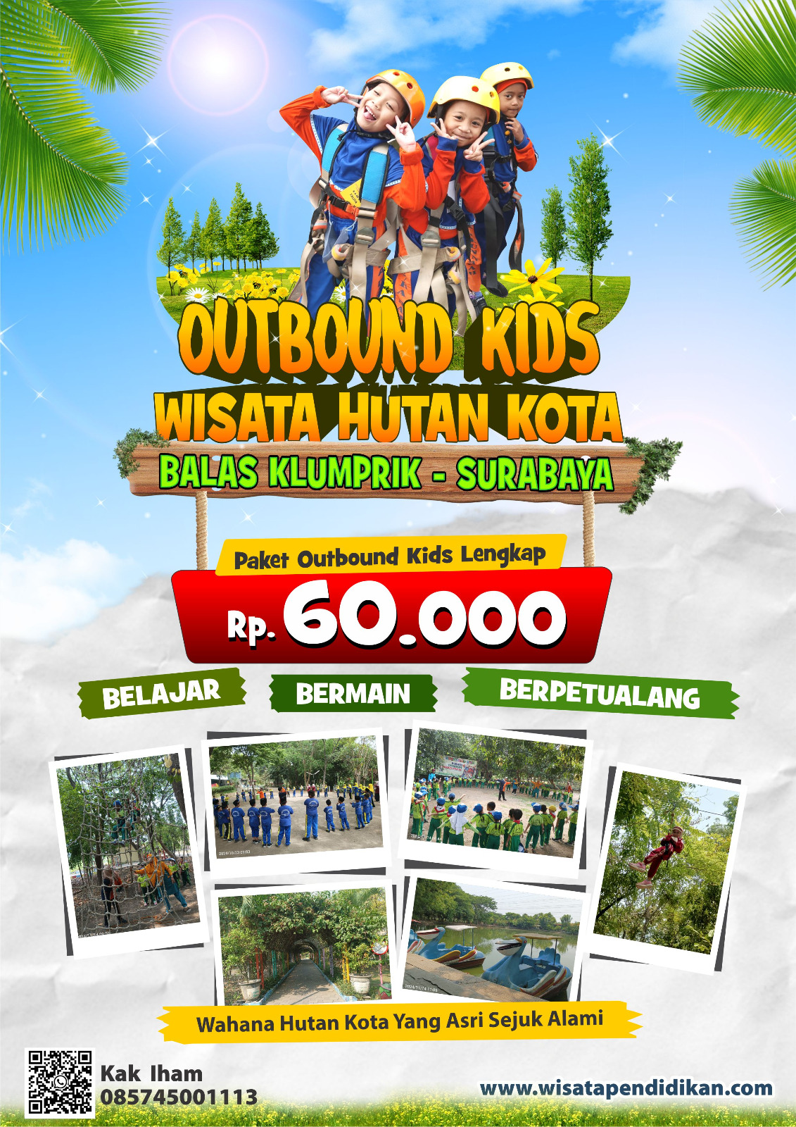 Paket Outbond Wisata Hutan Kota Balas Klumprik Surabaya